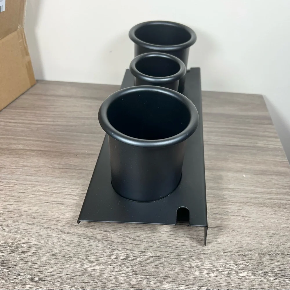 Black Metal Hair Tool Cabinet Wall Mount Holder